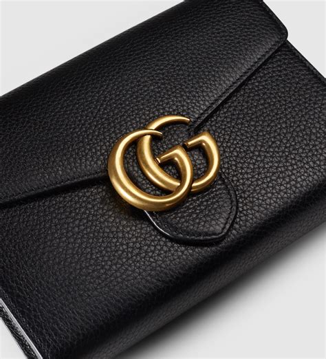 portemonnee dames gucci|Gucci chain wallet black leather.